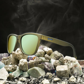 Transcend reality with Astral Projection Road Trip, limited-edition color-shifting iridescent sunglasses from our Dark Magic line. These yellow frames w/gold reflective lenses won't slip while your spirit cruises dimensions, beholding cosmic visions.POLARIZED: Glare reducing, polarized lenses with UV400 protection against UVA/UVB rays NO Slip: Special grip coating eliminates slippage while sweating NO Bounce: Snug and lightweight frame with a comfortable fit to prevent bouncing during high-impact sports