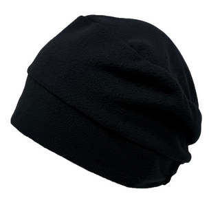 Soft chemotherapy hat made from stretchy fabric. Palliative care hat designed for hair loss comfort. Locally made chemo hat from AdventureUs in Washburn, WI