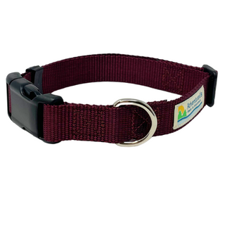 Small collar adjustable 11-17" made with 3/4" webbing Large collar adjustable 17-25" made with 1" webbing Can be used with Dogs or Cats Heavy Duty Webbing & Hardware  USA MADE in Washburn, WI