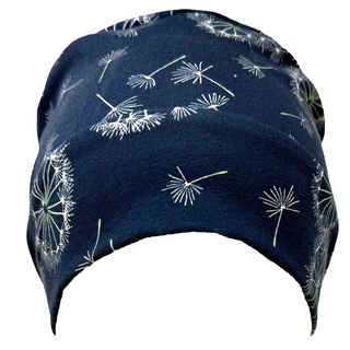 Soft chemotherapy hat made from stretchy fabric. Palliative care hat designed for hair loss comfort. Locally made chemo hat from AdventureUs in Washburn, WI
