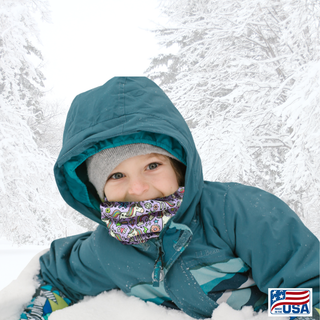 Look good and protect your neck and face from the cold and wind with a Neck Gaiter made in the USA by AdventureUs in Washburn Wisconsin. Made with high quality, pill-resistant Polartec® 200 Series fleece to keep adults and children warm and dry during cold weather and winter adventures. Neck warmers are a must-have addition to your cold weather layers.