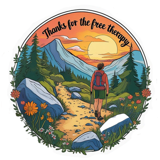 Thanks for the Free Therapy - Circle Vinyl Sticker