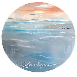 Sunset Painting - Lake Superior Sticker