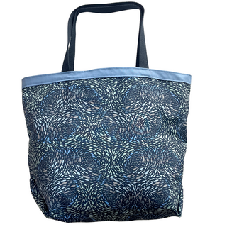 It's easy to ditch the plastic bag with this fun and functional classic market tote.
Great as gifts and as additions to your sustainable lifestyle.
Size: 18" wide x 13.5" tall x 6" gusseted bottom
Materials: 100% cotton with cotton liner and webbing.
Care: Easy wash and dry on normal settings