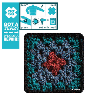 Granny Square - Red - Stick On NOSO Patch