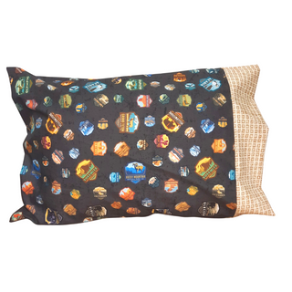 This pillowcase is a perfect gift for the National Parks enthusiast in your life. Standard Size measures 30" x 20" One pillowcase Washing Instructions: Machine Wash Cold/Tumble Dry Low Product designed and sewn by AdventureUs in Northern Wisconsin Materials: 100% cotton Riley Blake Designs™ National Parks Badges fabric