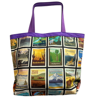It's easy to ditch the plastic bag with this fun and functional classic market tote.
Great as gifts and as additions to your sustainable lifestyle.
Size: 18" wide x 13.5" tall x 6" gusseted bottom
Materials: 100% cotton with cotton liner and webbing.
Care: Easy wash and dry on normal settings