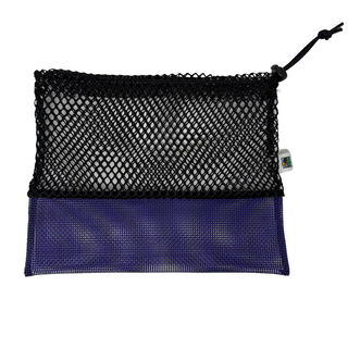 This drawstring mesh bag is the perfect accessory for all your nature walks, whether you're beachcombing or hiking in the woods. Great for rock hunting, foraging, beach glass collecting, sea shells, pinecones, and as a beachcomber tote. Drawstring, toggle closure with durable mesh and a fine weave bottom to keep your treasures in but let sand out. Main body mesh is made using eco-friendly remnant fabric. Made in Wisconsin, USA