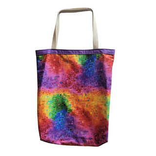 Shop in style with this classy 100% Cotton Tote Bags. Great for heading to the library, yoga, shopping, or to keep your projects contained.  Size: 16" wide x 17" long x 4" gusseted bottom Materials: 100% cotton with cotton liner and webbing. USA Made in Washburn, Wisconsin