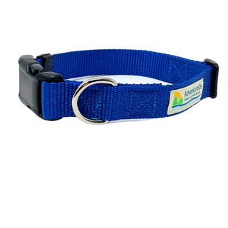 Small collar adjustable 11-17" made with 3/4" webbing Large collar adjustable 17-25" made with 1" webbing Can be used with Dogs or Cats Heavy Duty Webbing & Hardware  USA MADE in Washburn, WI