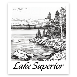 Lake Superior Shoreline Sticker