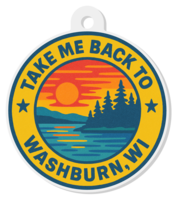 Take Me Back To Washburn - Sunset Wisconsin Keychain