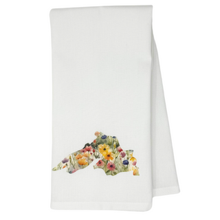 One 28" x 20" tea towel with design flowers in lake superior 
Proudly designed and printed in Washburn, WI, USA