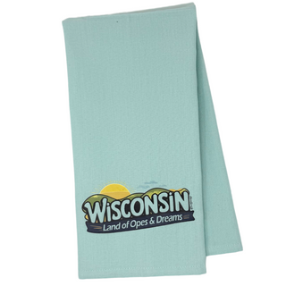 One 28" x 20" towel
design with Wisconsin Land of Opes and Dreams
Proudly designed and printed in Washburn, WI, USA