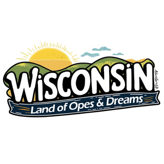 Land of Opes and Dreams - Wisconsin Sticker