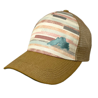 Flexible fit designed to fit almost any adult head, this hat has an adjustable strap closure in the rear.   Mesh cap crown height: 3.5 in. Brim length: 2.75 in. Brim width: 7 in. (flexible bend)  Adjustable from size 6 5/8 to 7 3/8