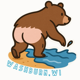 Bear Butt Beach - Washburn Wisconsin Sticker