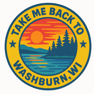 Take me Back to Washburn - Sunset Wisconsin Sticker