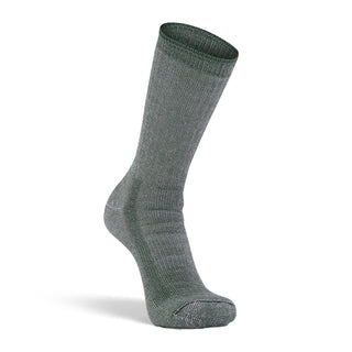 Fox River Backcountry lightweight hiking socks in neutral tones, featuring reinforced heel and toe, ribbed arch support, and breathable mesh panels—ideal for outdoor adventures.