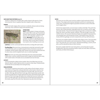 Animal track identification is made simple with this handy field guide for the Midwest. It's packed with lots of information, including:  More than 100 mammal species tracks Common bird & reptile tracks Life-sized illustrations Quick identification tips Photos & descriptions of other animal signs, including scat Measures: 5"x 7"