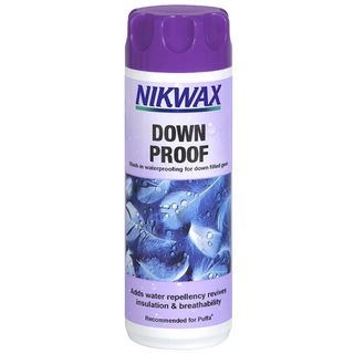 Easy to use, safe, high performance wash-in waterproofing for down filled clothing and gear.