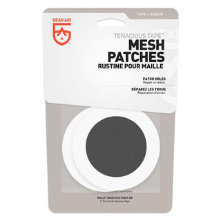 Repair your mesh screen in a snap with these easy peel and stick patches.  Fast Repairs – No sewing skills or heat required to apply the 3” mesh patches Peel & Stick – Simply remove backing and apply to surface with pressure Portable – Lightweight mesh is easy to pack Multipurpose – Ideal for repairing bug netting, mesh or no-see-um screens Size: 3" round