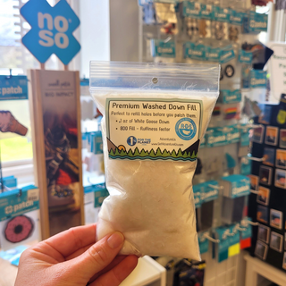 Premium Washed Responsible Down is perfect to refill holes before you patch them.