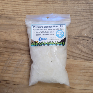 Premium Washed Responsible Down is perfect to refill holes before you patch them.