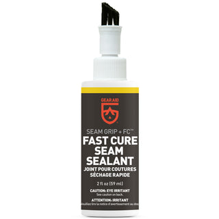 Restore your tent or coated fabrics in a snap with this easy Gear Aid Sealant.  This clear sealant makes tent waterproofing hassle-free with its built-in foam applicator brush. Over time, the protective waterproofing on a tent floor, rain fly, or tarp wears out and begins to flake off.  When a rainfly gets sticky or backpacks start delaminating, make them perform again with Seam Grip TF Tent Fabric Sealant.