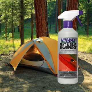Spray on waterproofing and UV blocker for tents and gear.  Adds water repellency, increases fabric strength, and protects against UV deterioration.  Great for synthetic tents, awnings, marquees, rucksacks, panniers, camera bags, and backpacks. Waterproofs and maintains breathability. Easy application instructions on package. Eco-friendly garment and gear care.