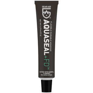 Repair all types of gear failures with Aquaseal FD. It’s a clear, waterproof urethane adhesive that comes in a handy 0.75 oz tube. After it cures, it becomes a flexible, rubber glue that is ideal for fixing outdoor gear that’s in constant motion. It also offers excellent abrasion resistance. Fix it with Aquaseal FD. It’s also useful as a seam sealer. Don’t let rips, tears, and holes stop you. Patch it up with the all-purpose Aquaseal FD and stay dry.