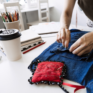 Mending Supplies and Fabric