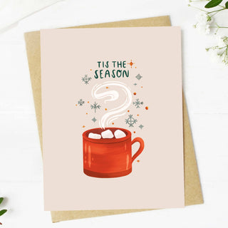 "T'is The Season" Hot Cocoa Christmas Greeting Card