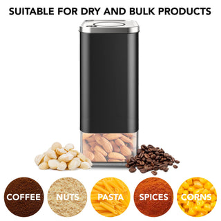 Kaffe Coffee Canister Storage Container Stainless Steel: 16oz