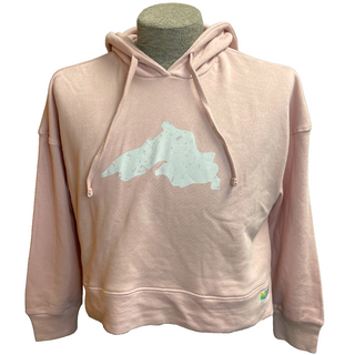 Crackled Lake Superior - Eco-Washed Modern Terry Hoodie - Multiple Colors