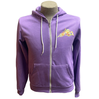 Floral Lake Superior - Zip Hoodie Sweatshirt