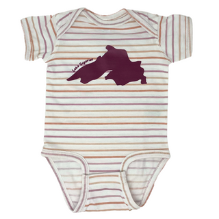 Lake Superior Striped Baby Onesie