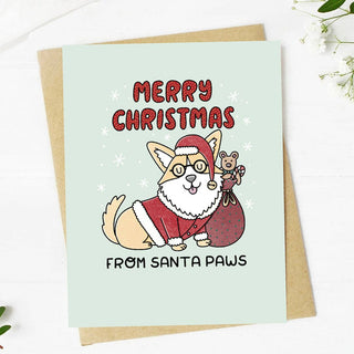 "Merry Christmas from Santa Paws" Dog Card