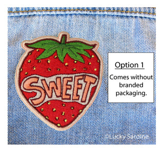 Sweet Strawberry, Retro 70s & 80s Embroidered Iron-On Patch: No (Loose Patches)