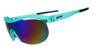 POLARIZED: Glare reducing, polarized lenses with UV400 protection against UVA/UVB rays
NO Slip: Special grip coating eliminates slippage while sweating
NO Bounce: Snug and lightweight frame with a comfortable fit to prevent bouncing during high-impact sports
Adjustable nose piece and a ventilated wrap lens for lightning-in-a-bottle athletes.