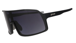 Black sunglasses 'goodr' brand on a white background