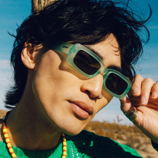 Stand out from the crowd with Luxe G, sleek rectangular sunnies.

No Slip: Special grip coating eliminates slippage while sweating
No Bounce: Snug and lightweight frame with a comfortable fit to prevent bouncing during high-impact sports
All Polarized: Glare reducing, polarized lenses with UV400 protection against UVA/UVB rays