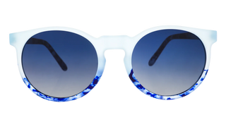 That Literal Drip. Limited-edition sunglasses with translucent light blue frames, a deep whirlpool design &amp; polarized gradient lenses.&nbsp;

These amazing shades are the real deal. Super-stylish &amp; perfect for all your adventures!&nbsp; Be the envy of your friends this summer season!&nbsp;

Great sunglasses for kids (~7 years &amp; up) and adults.

POLARIZED: Glare reducing, polarized lenses with UV400 protection against UVA/UVB rays
NO Slip: Special grip coating eliminates slippage while sweating
