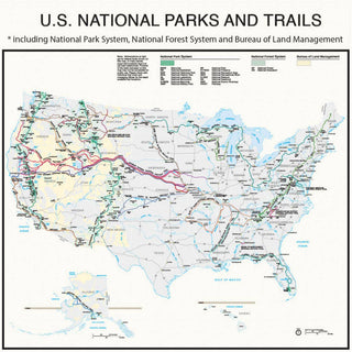 Printed Image US National Parks & Trails Bandanna