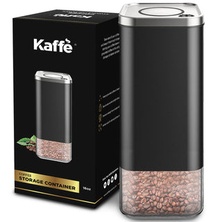 Kaffe Coffee Canister Storage Container Stainless Steel: 16oz