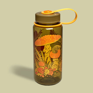 16oz Toad & Mushrooms, Wide Mouth Nalgene Water Bottle