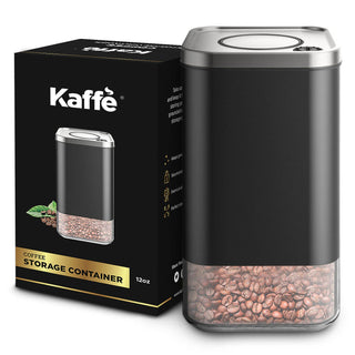 Kaffe Coffee Canister Storage Container Stainless Steel: 16oz