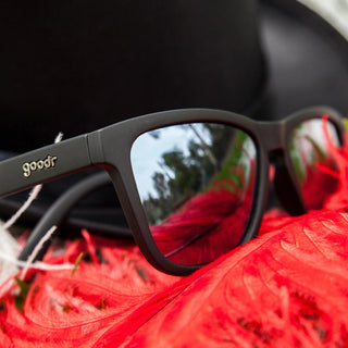 Black frames + chrome reflective lenses = timeless style

These amazing shades are the real deal. Super-stylish &amp; perfect for all your adventures!&nbsp; Be the envy of your friends this summer season!&nbsp;

Great sunglasses for kids (~7 years &amp; up) and adults.

POLARIZED: Glare reducing, polarized lenses with UV400 protection against UVA/UVB rays
NO Slip: Special grip coating eliminates slippage while sweating
NO Bounce: Snug and lightweight frame with a comfortable fit to prevent bouncing 