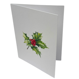 Holly Watercolor Christmas Winter Card - Patti Corning