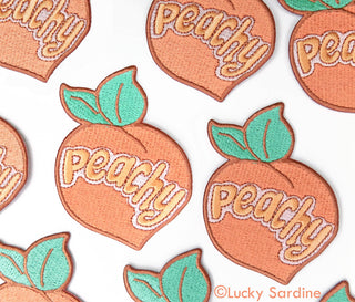 Peachy Retro 70s & 80s, Peach Embroidered Iron-On Patch: No (Loose Patches)